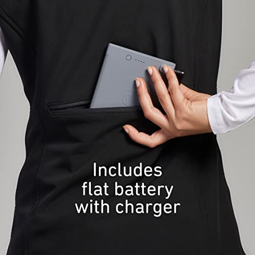 Ewool Pro+ Women's Heated Vest, Made For Extreme Cold, 12V Rechargeable Battery Heated Jacket For Motorcycle, Snowmobile, Ski (X-Small) Black #TOP2