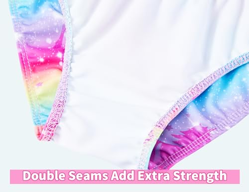 Image of Snowheart Girls Rash Guard Sets Long Sleeves Swimsuit 2 Pieces Tankini Bathing Suit Swimwear for Girls 3-12 Years