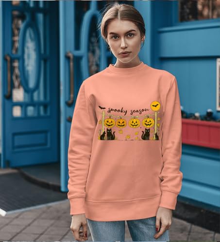 Black Cats Halloween Nights Pumpkin Sweatshirt Spooky Season Pumpkin And Cat Shirt3