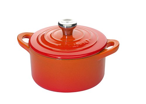 Le Creuset L2501-10S2 Enameled Cast-Iron Mini Cocotte, 1/3-Quart, Flame