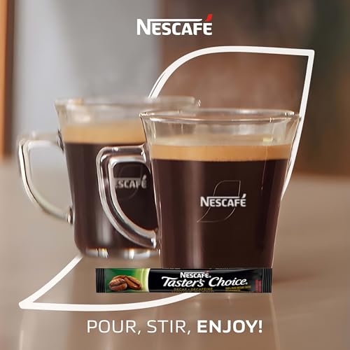 Image of Nescafe Instant Coffee Packets, Decaf, Taster's Choice Light Roast, 480 Singles (6 Boxes of 80 singles)