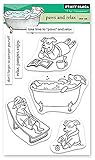 Penny Black Clear Stamps-Paws & Relax