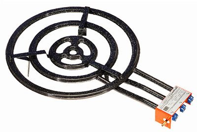 Garcima Paella Triple Anillo Quemador de Gas Natural, Negro, 60 cm, Pack de 4
