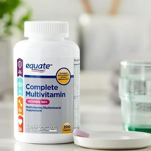 Convergence Equate Complete Multivitamin/Multimineral Supplement Tablets, Women 50+, 200 CountFormulated to Support Brain, Immune, Eye, Bone, and Heart Health*