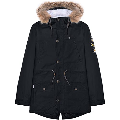 Lambretta Mens Mod Sherpa Lined Fishtail Parka Jacket Blue Graphite L (SS6252_GRAPHITE_BLUE_L)