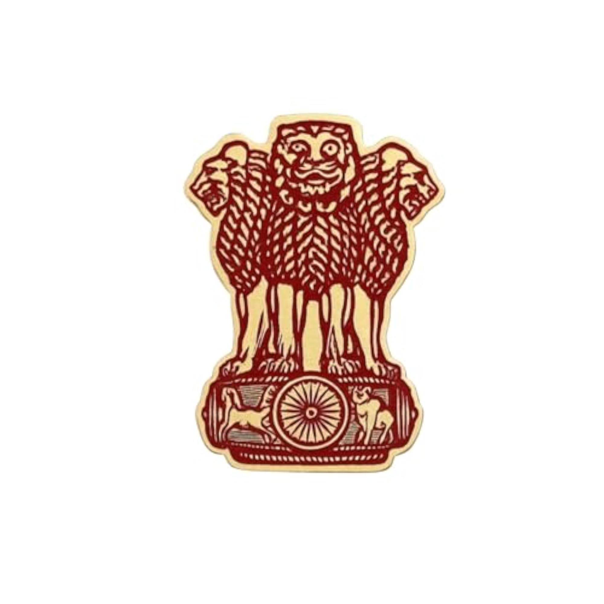 Heritage Inspired Enamel Lion Design Brooch Pin, Premium Badge
