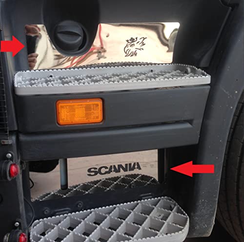 Para Scania P G R serie cromo lateral paso delantero Trim 4 piezas acero inoxidable 2004-2016