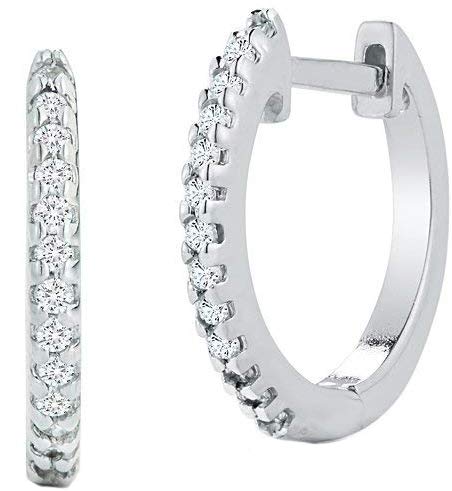 Diamond Huggie, White Gold