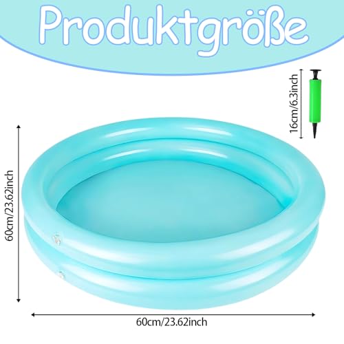 Planschbecken Baby,Baby Planschbecken,60cm Durchmesser für Kinder für Outdoor Garten Hinterhof für 14+ Jahre Alt