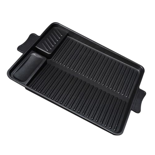 BESPORTBLE Non-stick Rectangular Baking Pan Barbecue Griddle for Grill Bbq Plate Outdoor Grill Tray Easy Cleaning Bakeware