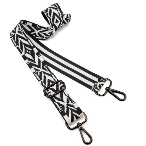 Image of ZOOEASS Nickel Buckles Wide Shoulder Strap Adjustable Replacement Belt Gun Buckles Guitar Style Crossbody Bag Strap