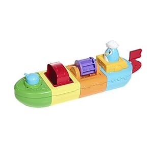 TOMY Toomies Mix and Match Motor Boat – Motorised Bath Toy – Suitable From 10 Months E72453 Multi Color