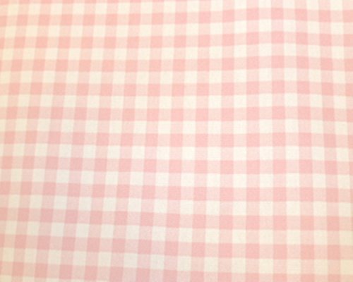 手芸のいとや 生地 広幅 ギンガムチェック ブロード 約8mm角 ペールピンク 生地幅-約110cm×50cm 綿100% 手芸・ハンドメイド用品