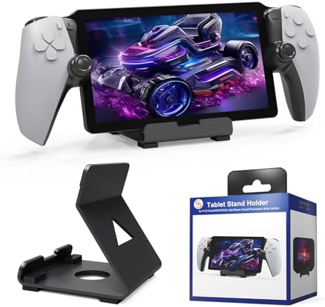 PS Portal Stand, Stand Base Compatible with PS5 Portal Remote Player, Aluminum Alloy Holder with Anti-Slip Silicone Pad for PS Portal Handheld Console, Switch, and Mobile Phones