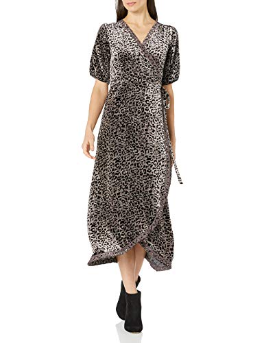 JWLA By Johnny Was Women's Leopard Velvet wrap Dress, Multi, L