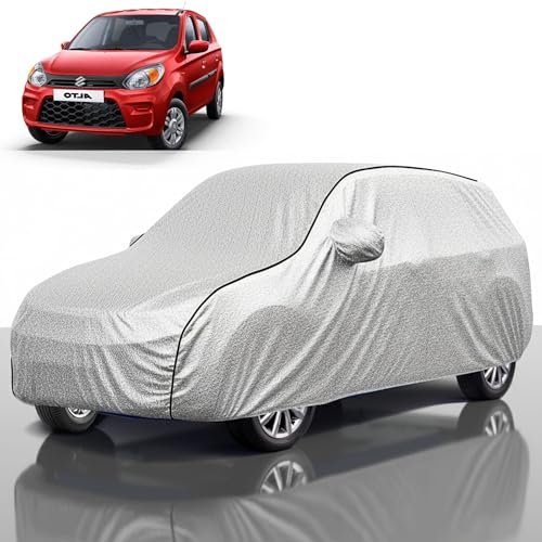 Image of Kayme Compatible with Silver Alto 800 Car Cover Waterproof Car Body Cover for All Weather Proof & Full Bottom Elastic, Triple Stitching with 100% Nail Proof Cover