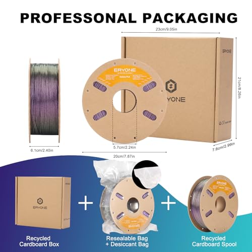 Image of ERYONE Glitter PLA Filament for 3D Printer, 1.75mm + /-0.03mm, 1kg(2.2LBS) /Spool, Owl Nebula (Purple)