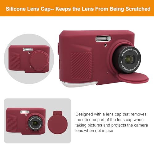 Funda de silicona para cámara KODAK PIXPRO FZ45, roja miniatura 5