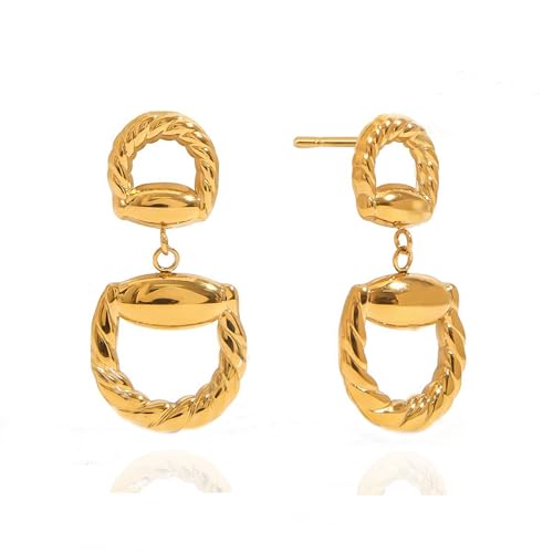 Horsebit Dangle Equestrian Earrings Chunky Gold Earrings Western Jewelry For Women