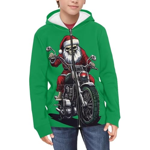 Boys Girls Full Zip Up Hoodie Age 6-16Y Kids Sweatshirt Hooded Casual Long Sleeve Tops with Pocket3