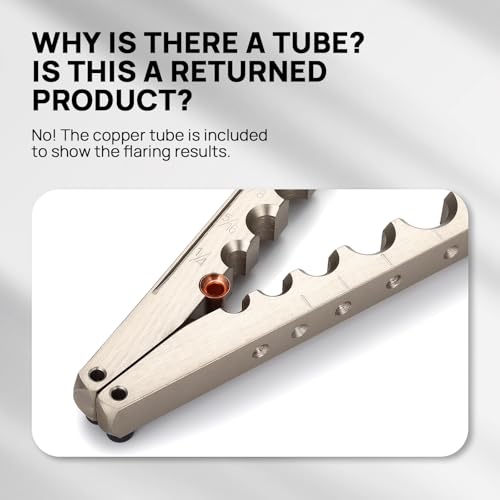 Image of TURBRO HVAC Flaring Tool for 1 /4 inch to 3 /4 inch Pipes | Eccentric Cone Type, Drill-compatible, or 45 Degree Single Flares, for Copper & Aluminum Pipes