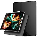 JETech Magnetic Case for iPad Pro 12.9 Inch 2021/2020/2018 Model, Support Pencil 2nd Generation Charging, Magnetic Attachment, Cover with Auto Wake/Sleep