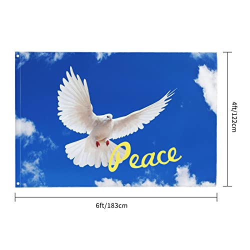 No Applicable QIZI-226A53 Peace Flag Peace Dove Flag 3X5 Feet Banner Flag thumb #2