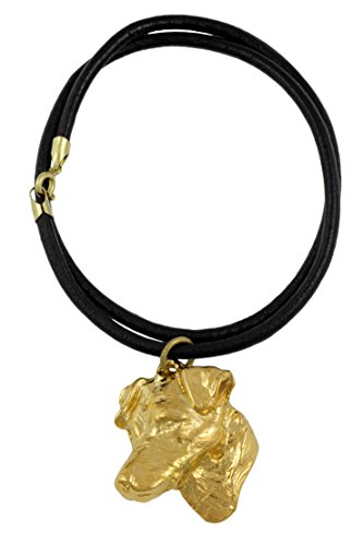 Jack Russell Gifts Art-Dog Exclusive Dog Necklace with Gold Plating 24ct – Handmade Jewelry Masterpiece for Dog Lovers – Gold-Plated Dog Necklaces for Men and Women – Jack Russell Terrier