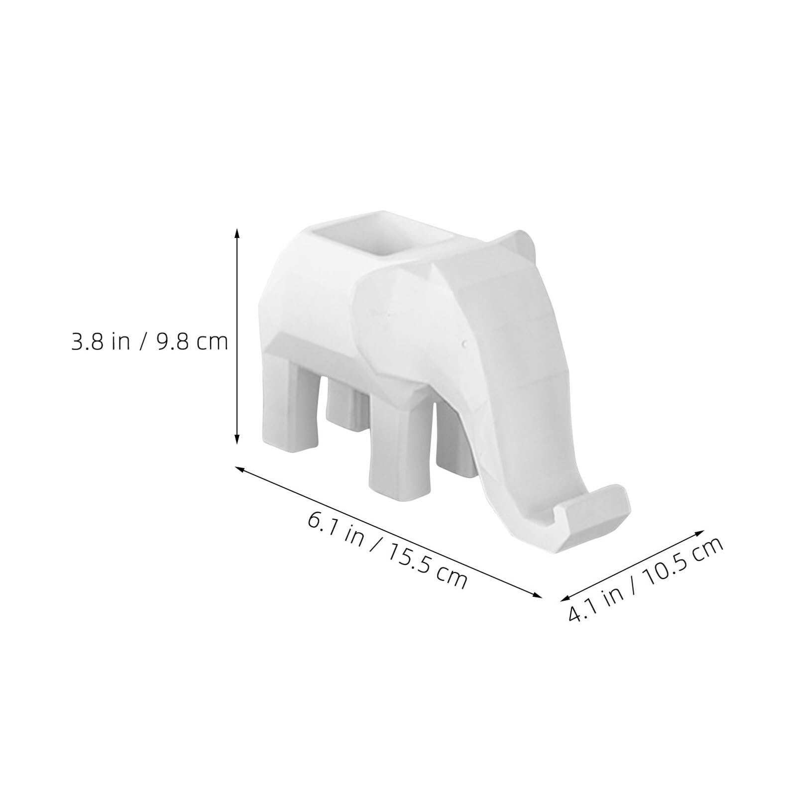 Portapenne da Scrivania a Forma di Animale Geometrico in Resina con Supporto Telefono Organizer Multifunzionale per Ufficio Casa Scuola Contenitore Elegante per Penne e Accessori