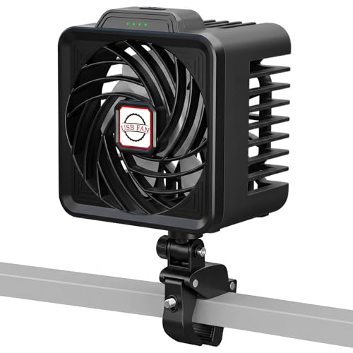 Ventilateur de voiturette de golf rechargeable puissant ventilateur portable à clipser orange