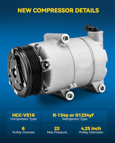 Image of PHILTOP 198359 NEW AC Compressor for Transit Connect 2014-2016 1.6L | for Escape 2013-2017 1.5 /1.6L,Escape SE /SEL 2018-2019, Replaces# CV6Z19703F CV6Z19703M 6513132 GV6Z19703C 2021820AM YCC365