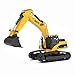 TOUCAN RC HOBBY HUINA Upgrade 580 1:14 Metal RC Excavator RC Bagger Model Engineering Vehicle Electric Ball Grabber 360 Rotating Shear Claw Sound Lights