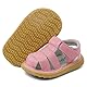 Cheerful Mario 0-3 Jahre Sommer Sandalen Baby Jungen Mädchen Lauflernsandale Kleinkinder Sommerschuhe Barfuß Schuhe Anti-Rutsch Weiche Sohle Rosa 18 EU