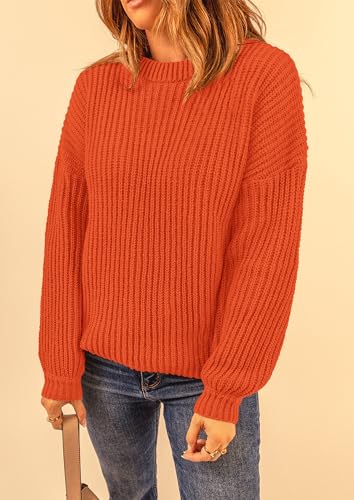 PRETTYGARDEN Fall Sweaters for Women 2025 Fashion Long Sleeve Casual Ribbed Knit Winter Clothes Pullover Jumper Tops