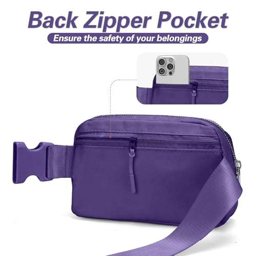 Image of JSJ Mini Fanny Pack for Women & Men,Valentines Day Gifts for Girls Teens Kids Daughter Sister Her,Trendy Stuff Crossbody Bags Cute Everywhere Belt Bags. (Purple)