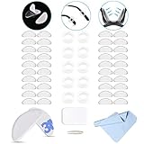 25 Paar Brillenpads, Brillenpads, Brillenhalter, weiche selbstklebende Brillenpads, rutschfeste Silikon-Nasenpads für Brillen, Presbyopische Brillen, Sonnenbrillen