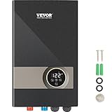 VEVOR Scaldabagno elettrico senza serbatoio, scaldabagno istantaneo da 18 KW, visualizzazione digitale della temperatura e facile installazione e approvvigionamento idrico 24 ore per