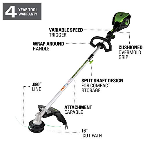 Greenworks PRO 80V 16 inch Cordless String Trimmer (Attachment Capable), Tool Only, GST80320