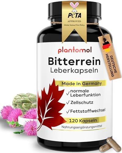 Leber-Kur Kapseln Mariendistel Artischocke Löwenzahn Cholin - Leber-Kapseln | 120 Leber Komplex Kapseln - Mariendistel Kapseln hochdosiert mit Artischockenextrakt Leber-Kapseln - B