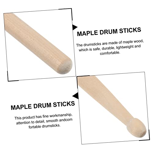 Baquetas de arce para batería, instrumento de percusión, mazo de madera para principiantes y práctica miniatura 4