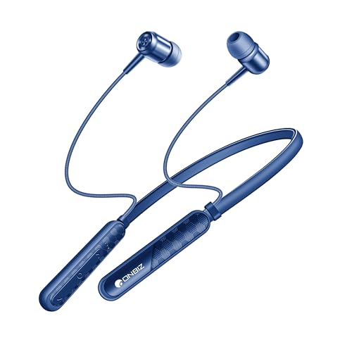 Image of Neckband Bluetooth Headphones with 20+Hrs Playtime, ENx Clear Voice Calls, 10mm Driver, Type C Charging, Voice Assistant Bluetooth Neckband Headphone - (Blue)