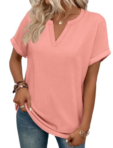 Image of WIHOLL Womens Blouses Spring Tops Short Sleeve Shirts Dressy Casual Summer Vacation Fashion Clothing 2026