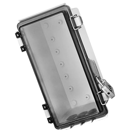 Boîtier électrique étanche avec serrure à clé et prise sous capot transparent