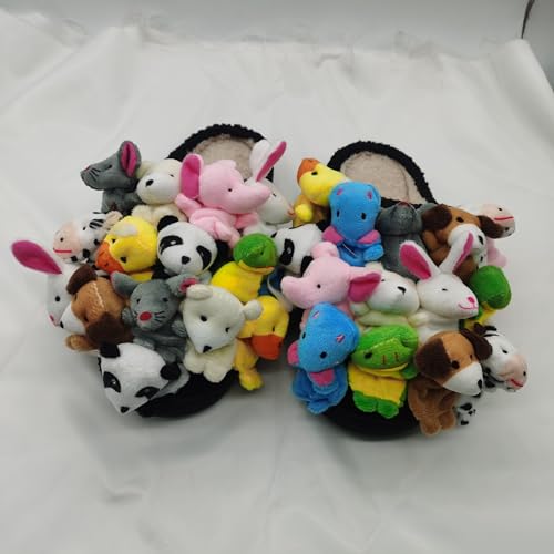 LIZIFIMO Women Cotton Slippers Furry Flip Flops House Shoes Cute Teddy Bear Slides Plush Pantuflas WomenSlides4