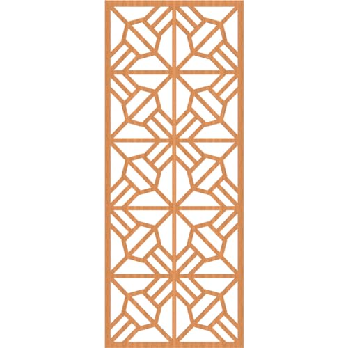 Image of Auburn Decorative Pierced Fretwork Wood Wall Panels, 25 3 /8 inchW x 64 3 /8 inchH x 1 /4 inchT, Cherry