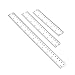 Aqueens 3 Transparent Geometry Ruler Set Dual Measuring System CM Inch Class Architecture Acrylic Tool