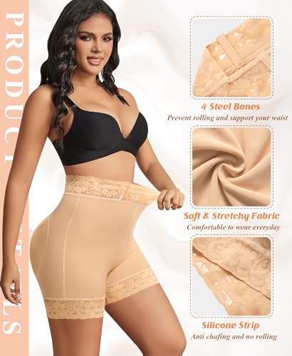 Image of DERCA Butt Enhancer Hip Pads Lace Padded Boyshorts