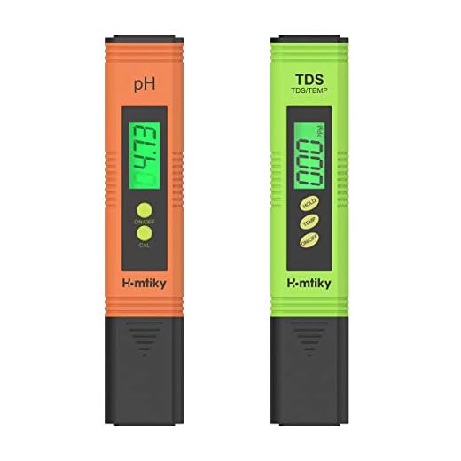 Homtiky Digital TDS vattenmätare PH-mätare, PPM-testare har TDS-EC-Temp (2-i-1) och ±2 % noggrannhet, PH-testare med 0-14,00 PH och 0,01 noggrannhet, TDS PH-mätare för akvarier vatten, Hydroponics, pooler
