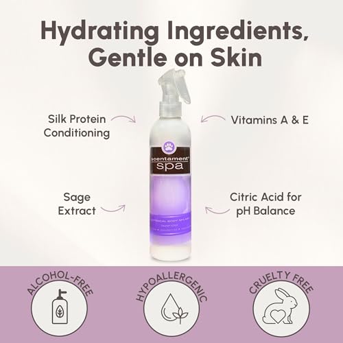 Image of Best Shot Scentament Spa Botanical Body Splash, Body Spray for Pets, Cat and Dog Cologne Spray, Lavender Aloe, 8 Oz.