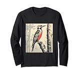 Photo Gallery picchio uccelli uccelli vintage retro maglia a manica Photo Gallery picchio uccelli uccelli vintage retro maglia a manica